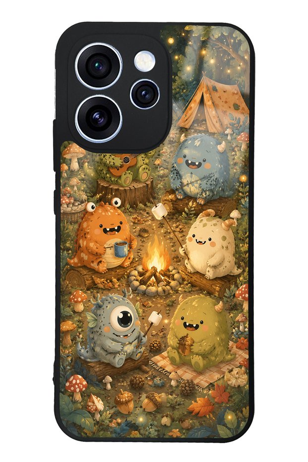 Oppo Reno 15 Pro Forest Friends Camp Design Glossy Phone Case