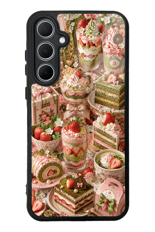 حافظة هاتف سامسونج A35 بتصميم Sweet Matcha Bakery لامعة