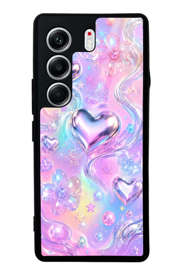 Tecno Camon 40 Pro Iridescent Love Design Glossy Phone Case