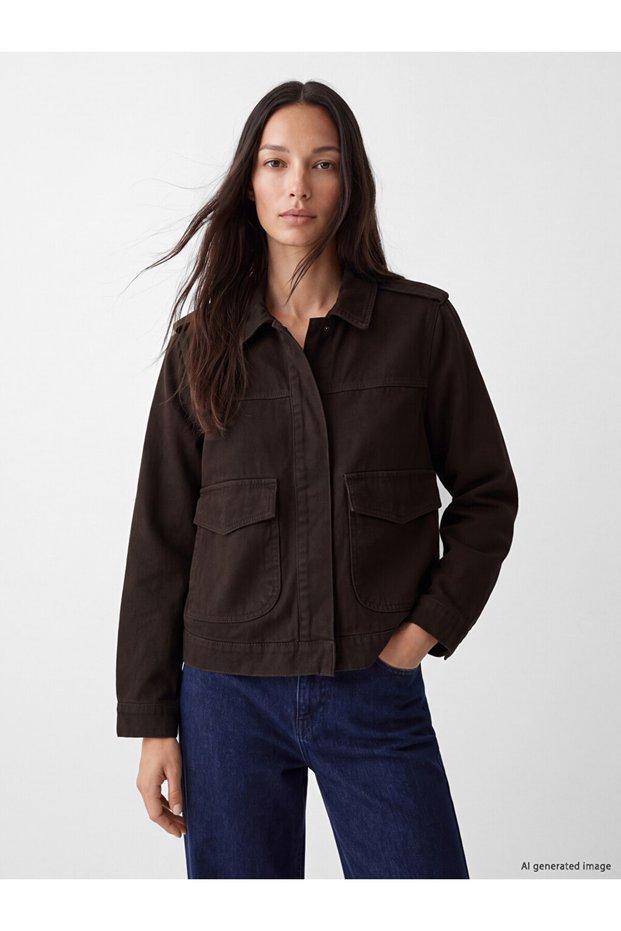 Gabardine Women's Shirt Jacket
