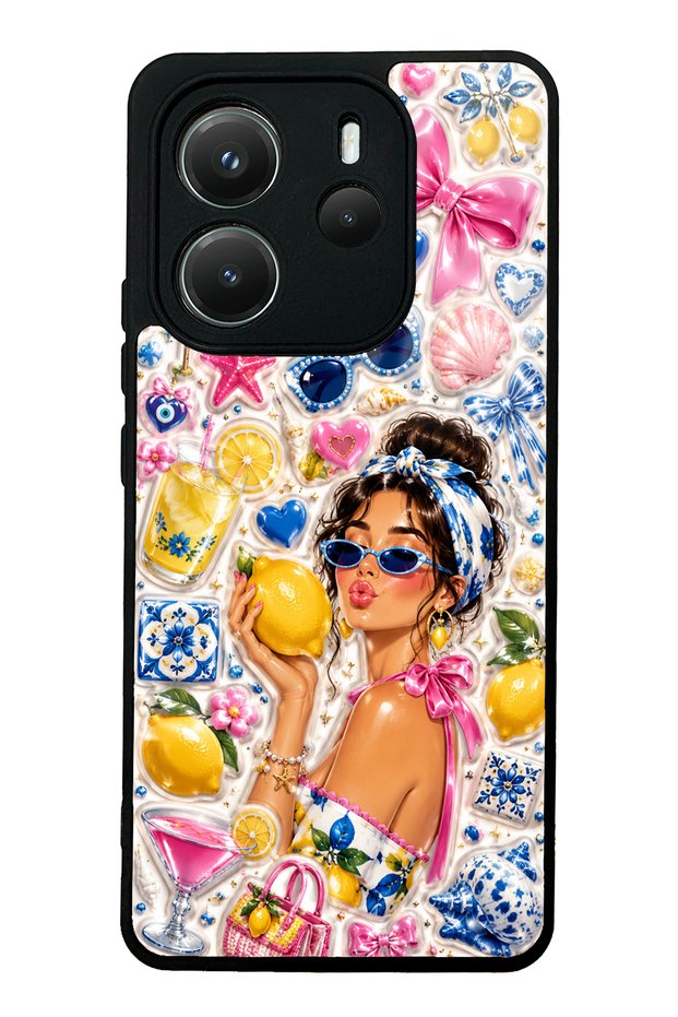 Xiaomi Redmi Note 14 4g Lemon Pop Riviera Design Glossy Phone Case
