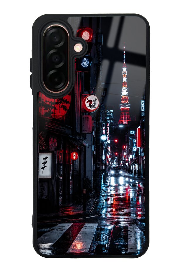 Samsung A26 Glossy Phone Case with Midnight Tokyo Design