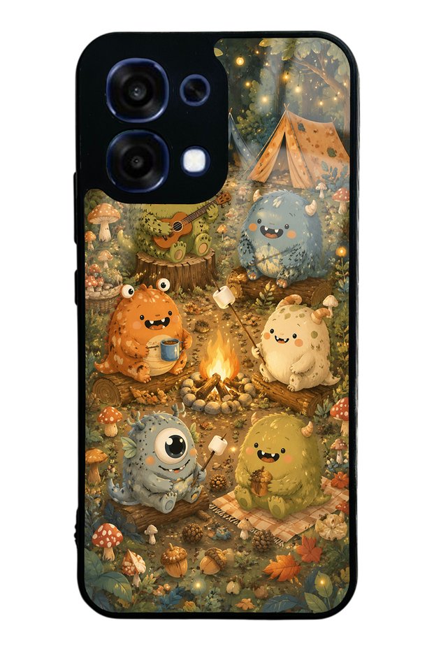Oppo A6 Pro Forest Friends Camp Design Glossy Phone Case