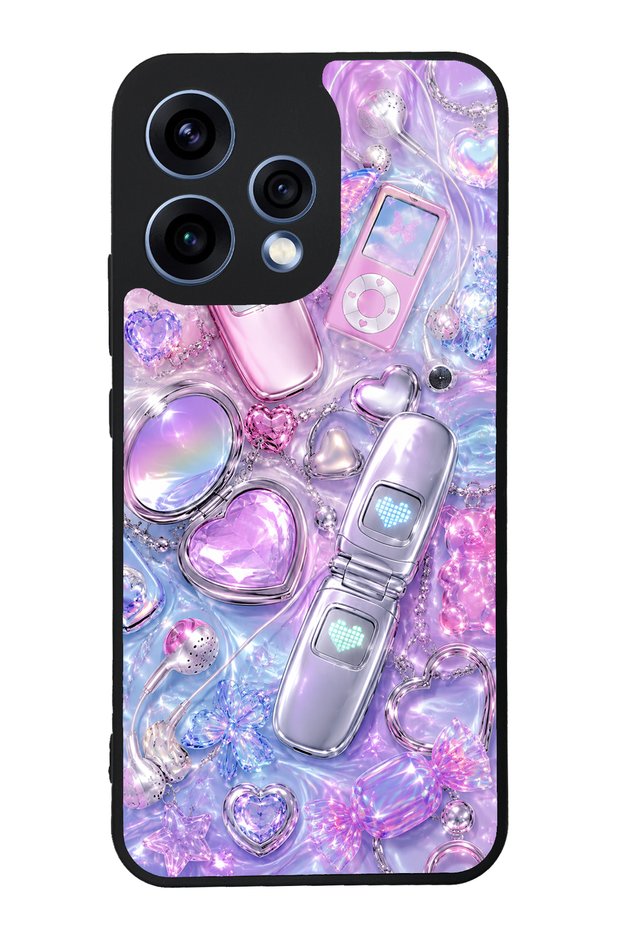 Oppo Reno 15 Chrome Heart Y2K Design Glossy Phone Case