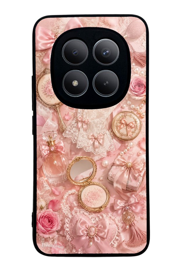 Xiaomi Redmi Note 15 Pro Plus Glossy Phone Case with Vintage Rose Vanity Design