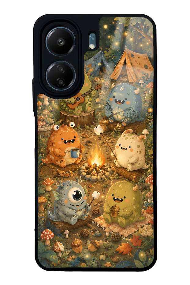 Xiaomi Redmi 13C Forest Friends Camp Design Glossy Phone Case