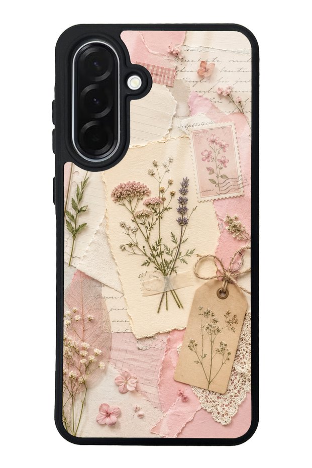 Samsung A36 Blush Herbarium Design Glossy Phone Case