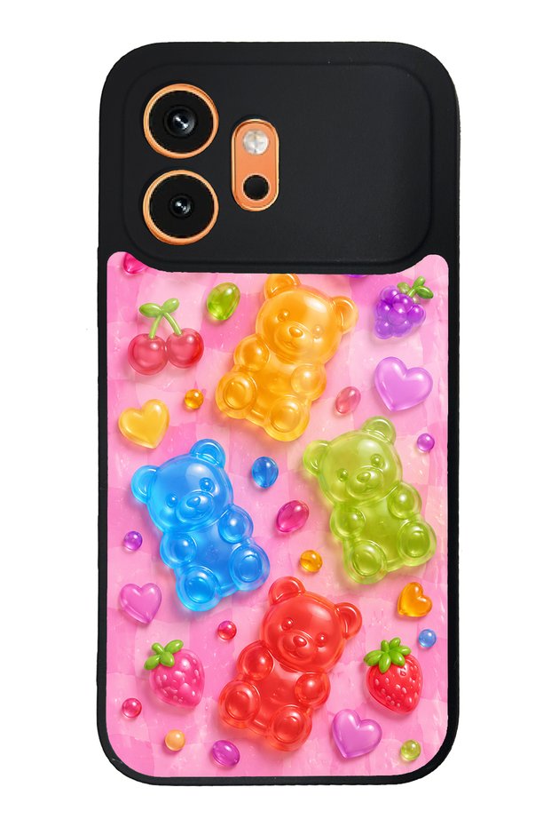 Honor 600 Candy Bear Fruits Design Glossy Phone Case