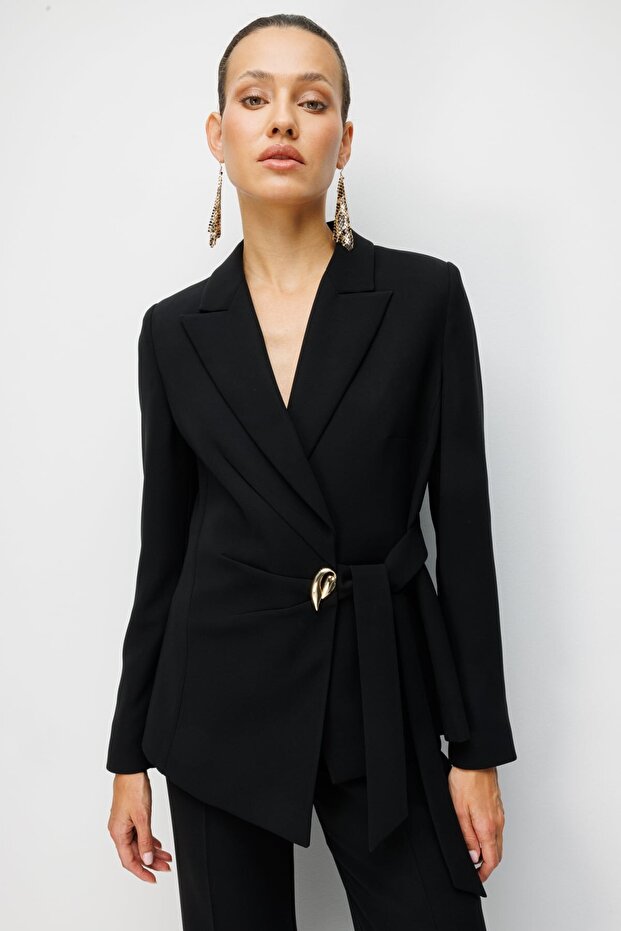 Belted Metal Accessory Jacket 4021