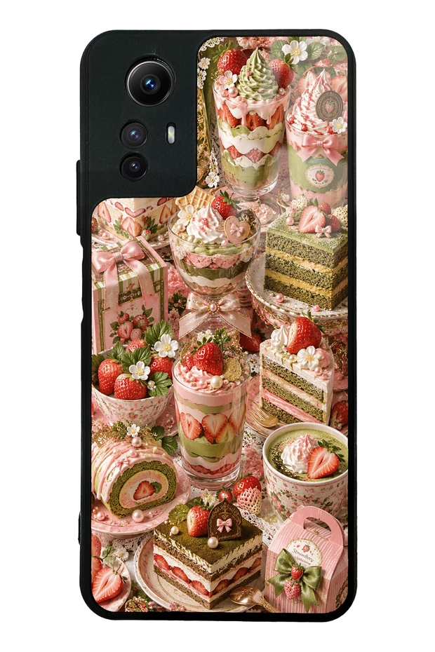 Xiaomi Redmi Note 12S Glossy Phone Case with Sweet Matcha Bakery Design