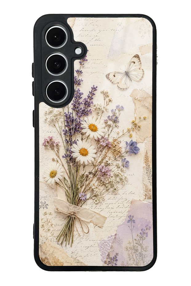 Samsung S24 Fe Lavender Meadow Design Glossy Phone Case