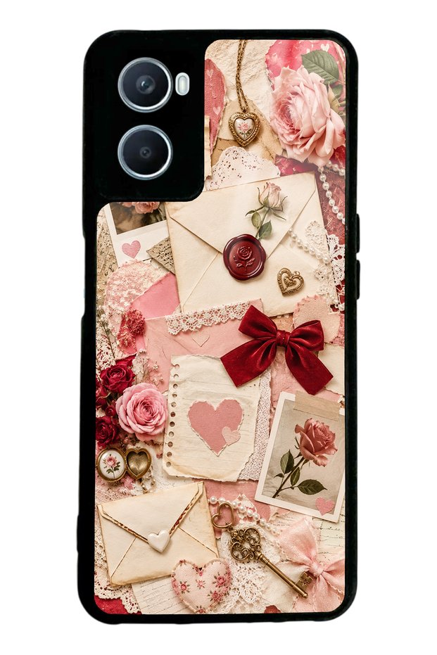Oppo A96 Love Letter Garden Design Glossy Phone Case
