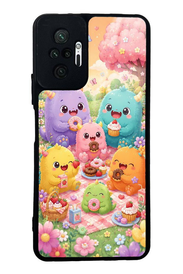 Xiaomi Redmi Note 10 Pro Monster Picnic Party Design Glossy Phone Case
