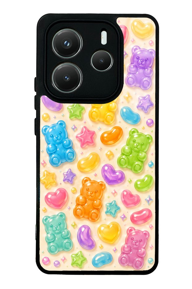 Xiaomi Redmi Note 14 5g Sweet Bear Jelly Design Glossy Phone Case