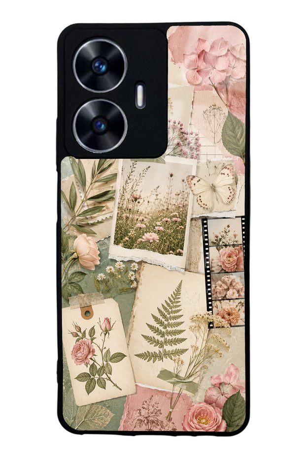 Realme C55 Soft Garden Notes Design Glossy Phone Case