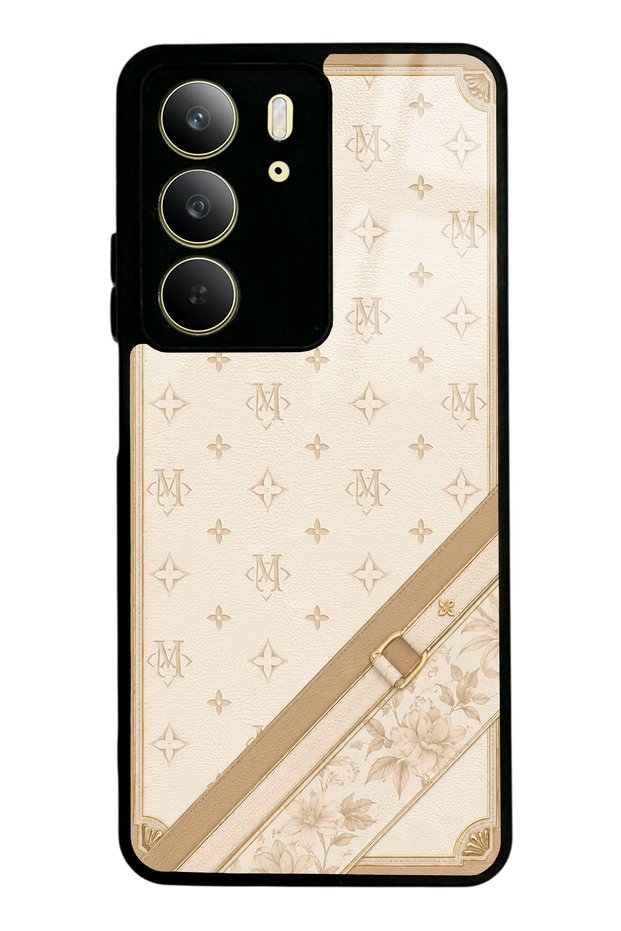 غطاء هاتف لامع بتصميم Realme C75 Maison Ivory