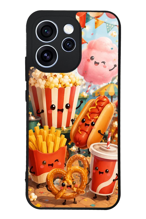 Oppo Reno 15 Pro Fun Food Party Design Glossy Phone Case