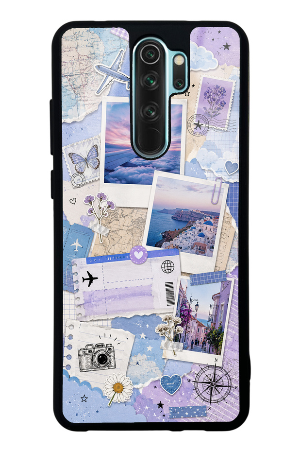 Xiaomi Redmi Note 8 Pro Pastel Travel Diary Design Glossy Phone Case