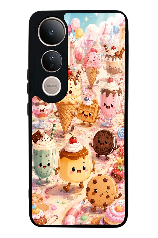 Vivo V50 Lite Dessert Wonderland Design Glossy Phone Case