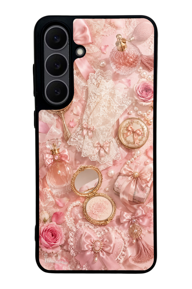 Samsung S25 Fe Vintage Rose Vanity Design Glossy Phone Case