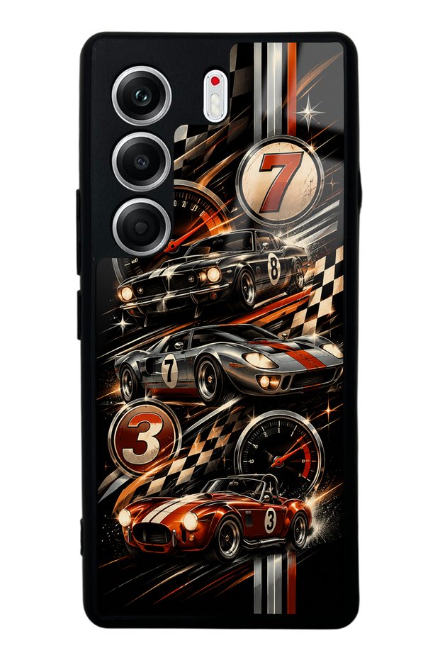 Tecno Camon 40 Pro Retro Speed Icons Design Glossy Phone Case