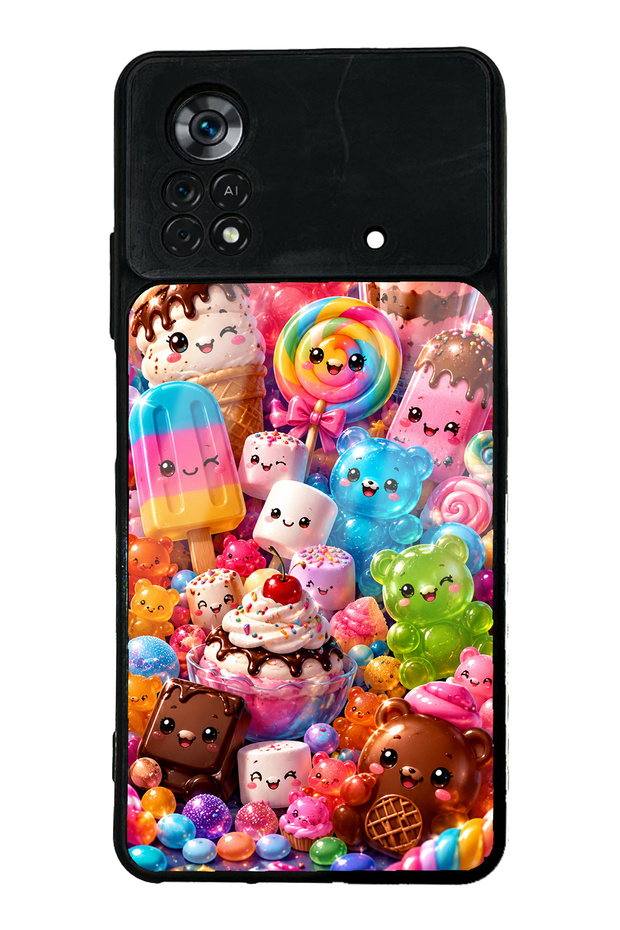 Xiaomi Poco X4 Pro Kawaii Candy Party Design Glossy Phone Case