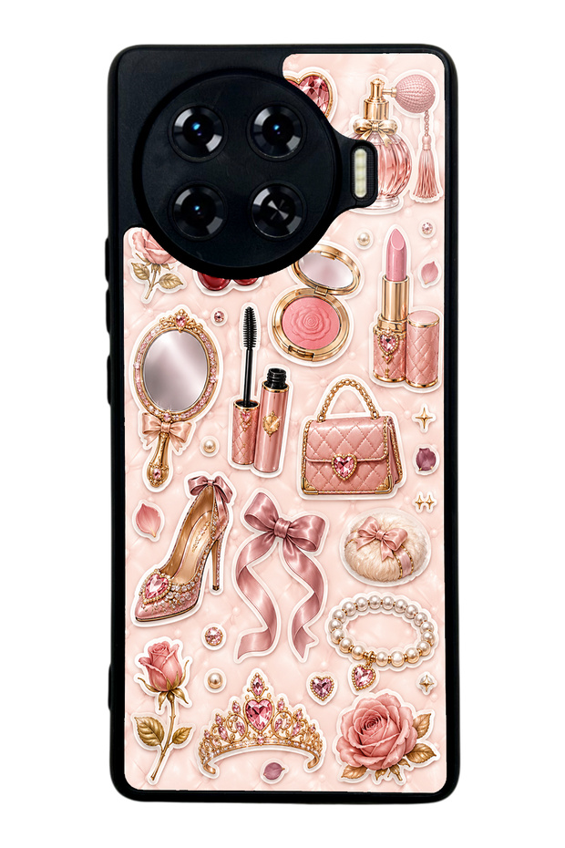 Tecno Spark 20 Pro Plus Rose Gold Glam Design Glossy Phone Case