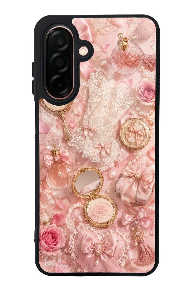 Samsung A26 Glossy Phone Case with Vintage Rose Vanity Design