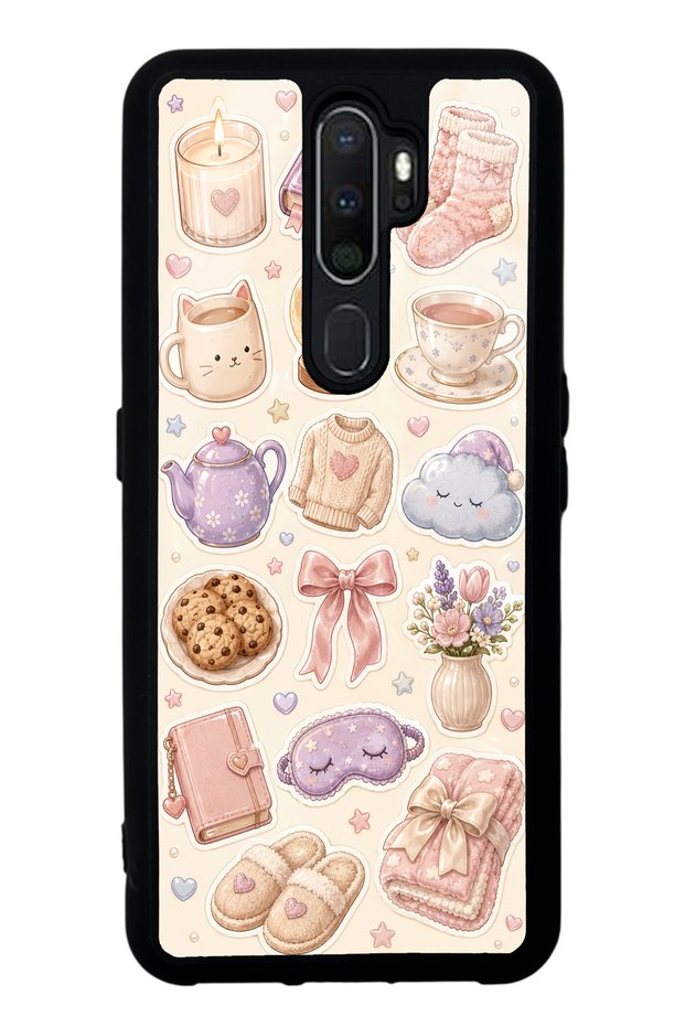 Oppo A5 2020 Glossy Phone Case with Pastel Sleepover Design