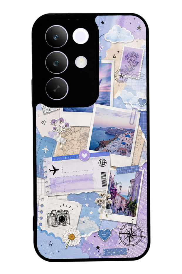 Realme C85 Pastel Travel Diary Design Glossy Phone Case