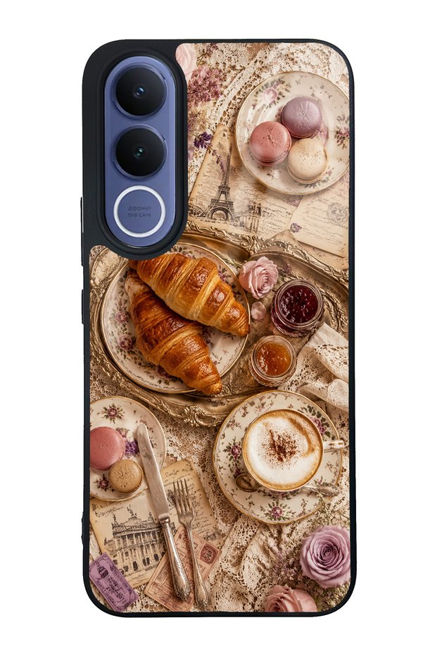 Vivo V70 Fe French Café Romance Design Glossy Phone Case