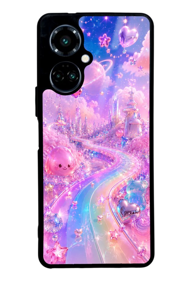 Tecno Camon 19 Crystal Heart City Design Glossy Phone Case