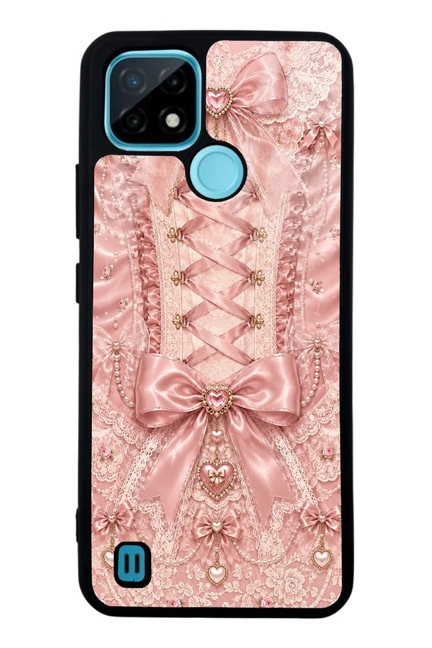 Realme C21 Pink Corset Coquette Design Glossy Phone Case