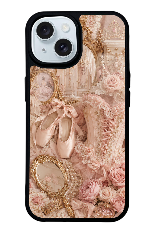 iPhone 15 Royal Ballet Vanity Design Glossy Phone Case