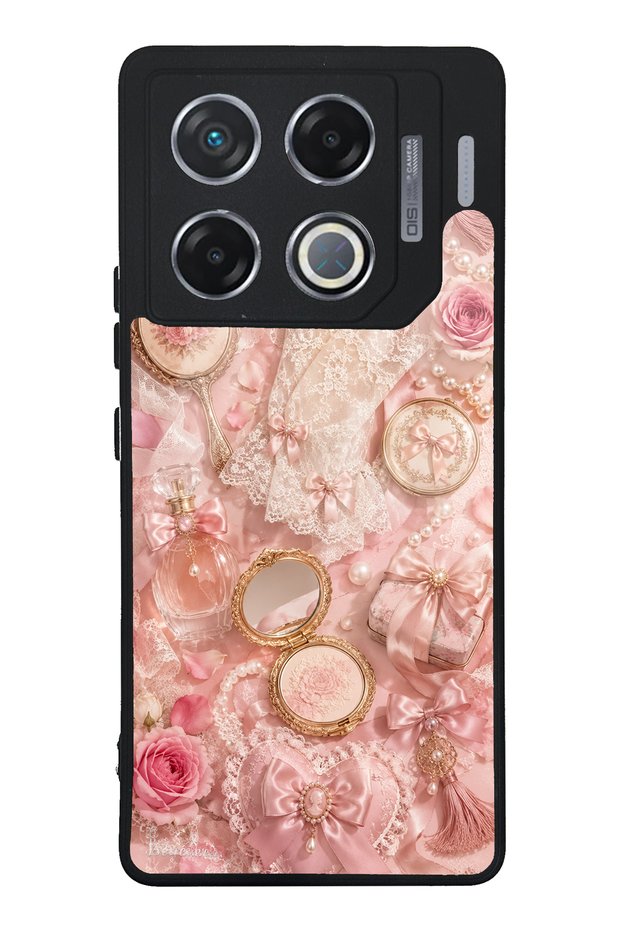 Infinix Gt 20 Pro Glossy Phone Case with Vintage Rose Vanity Design
