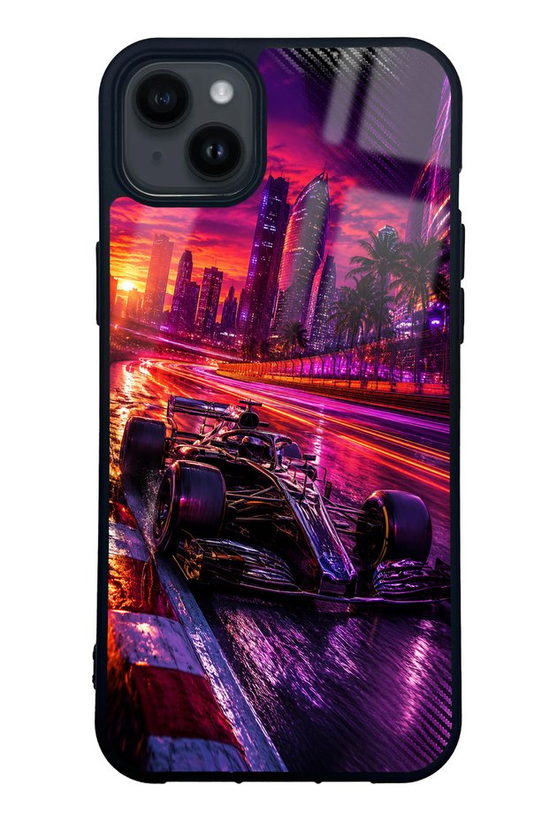 iPhone 14 Plus Purple Apex Design Glossy Phone Case