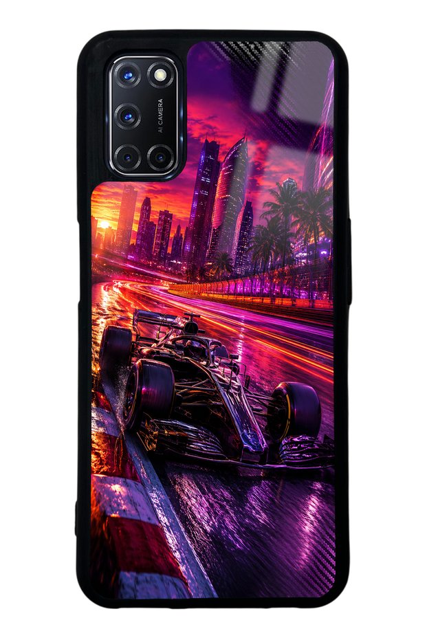 Oppo A52 Purple Apex Design Glossy Phone Case