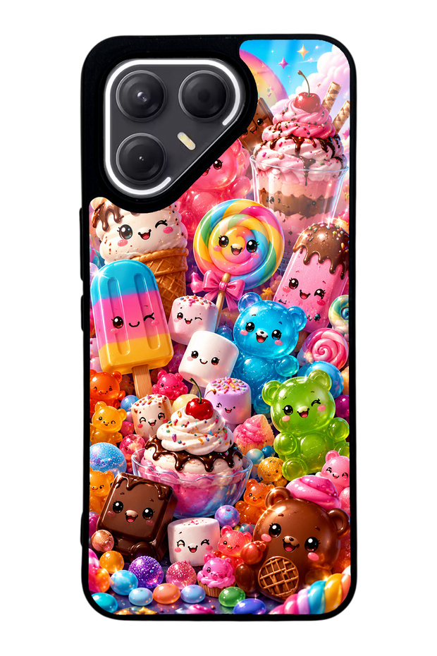 Tecno Pova 7 Pro Kawaii Candy Party Design Glossy Phone Case