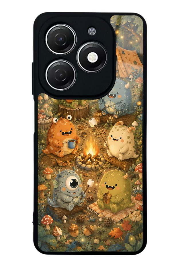 Tecno Spark 20 Forest Friends Camp Design Glossy Phone Case