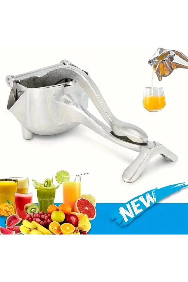 1pc Premium Aluminum Manual Citrus Juicer - Perfect for Oranges, Lemons & Pomegranates - Ideal for Home Kitchens, Parties & Bars, Fruit Press, Juice Extractor