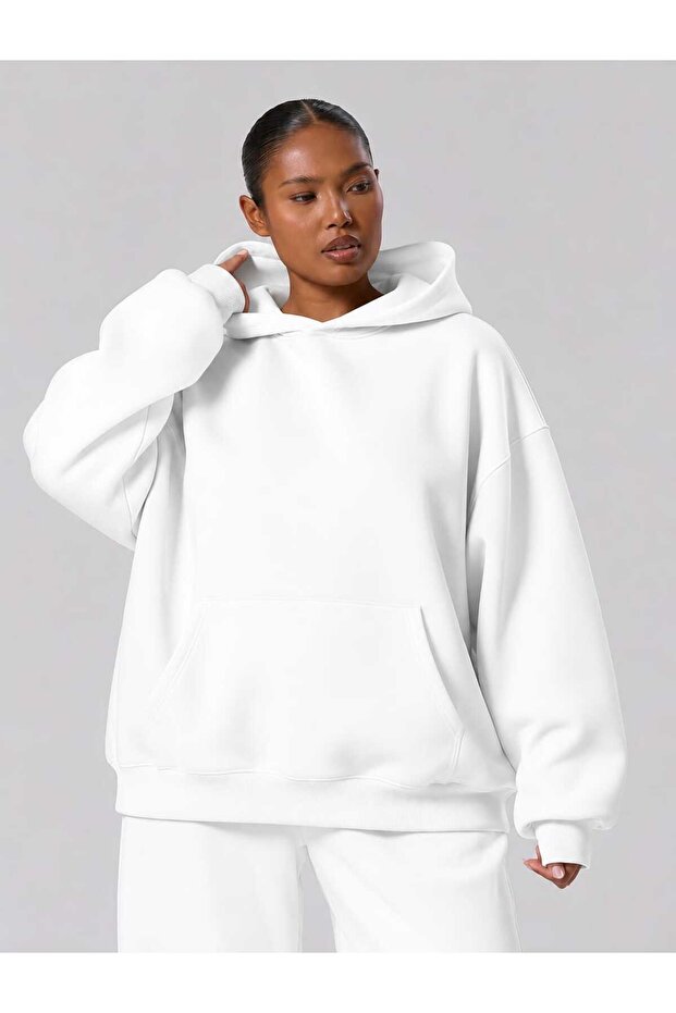3 Yarn Combed Cotton Plus Size Unisex Sweatshirt Df3