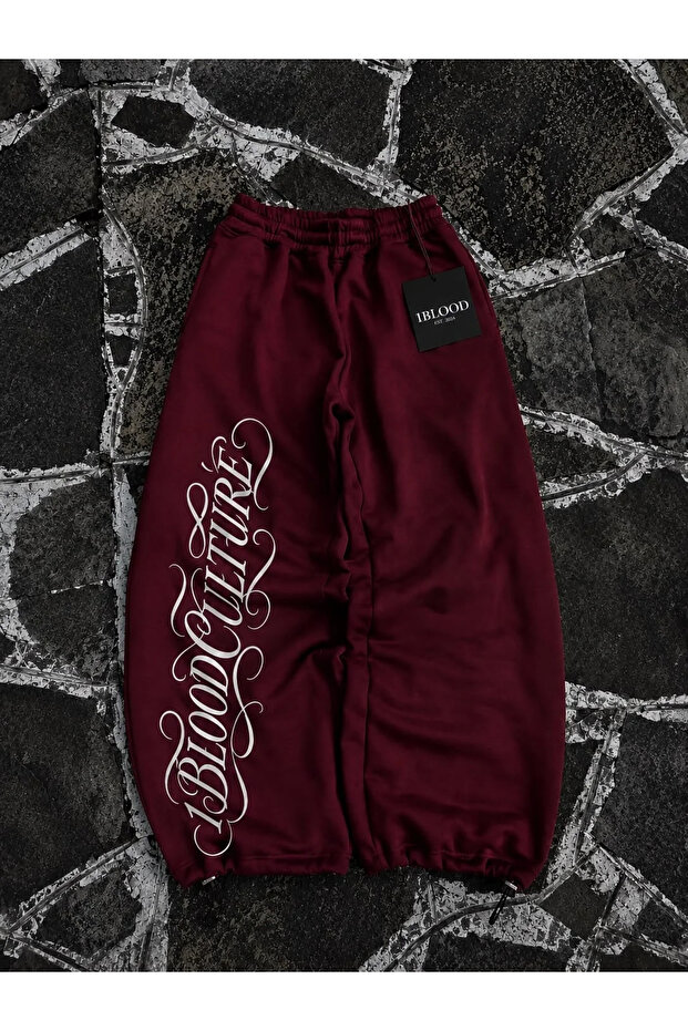 1Bloodculture Script Adjustable Baggy Sweatpants