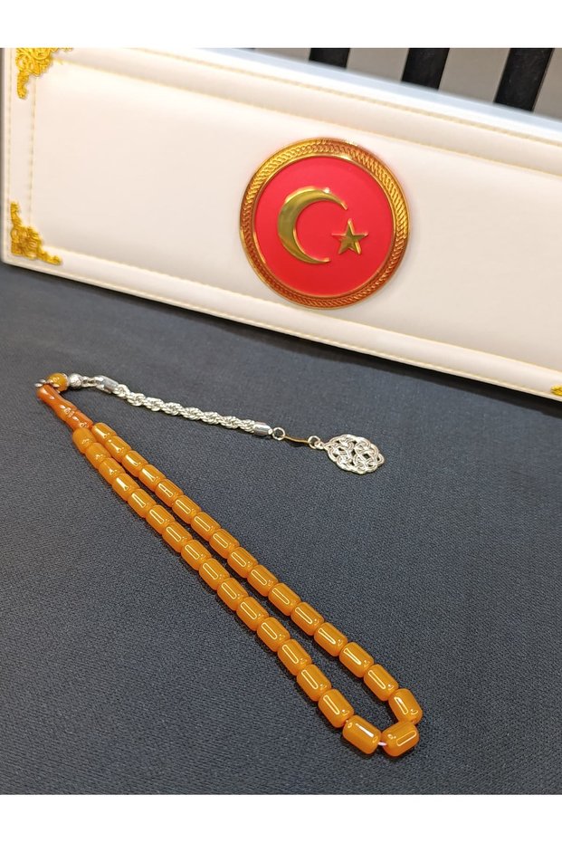 Sikma Stick Amber Prayer Beads