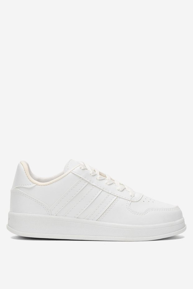 Unisex Lace-Up Sports Sneaker Shoes White