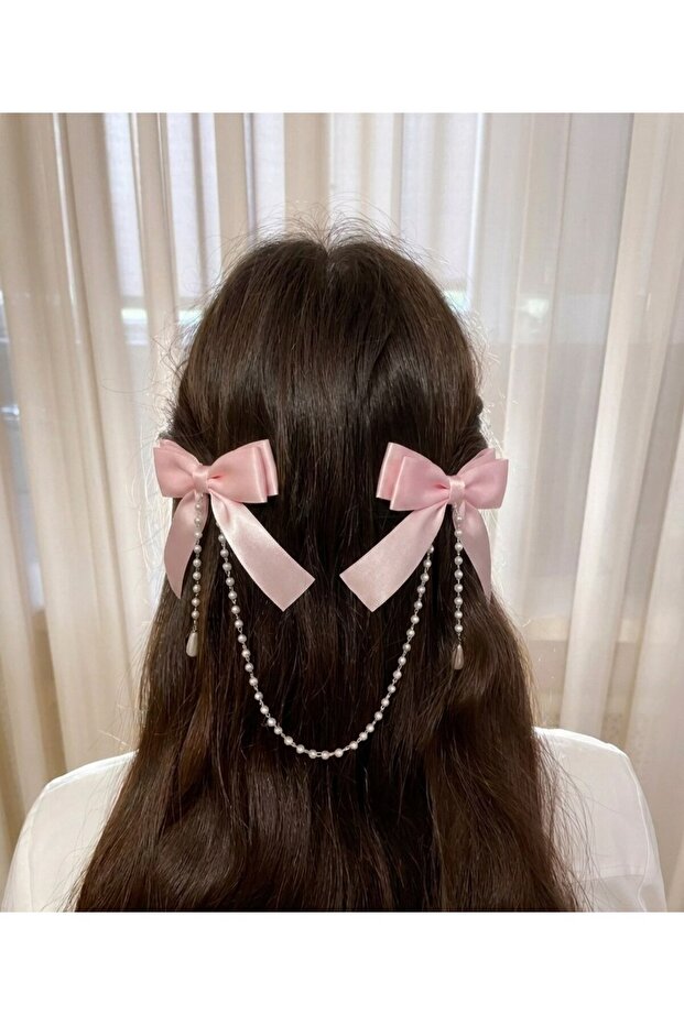 İnci 2-Piece Double Bow Clip Women's Buckle