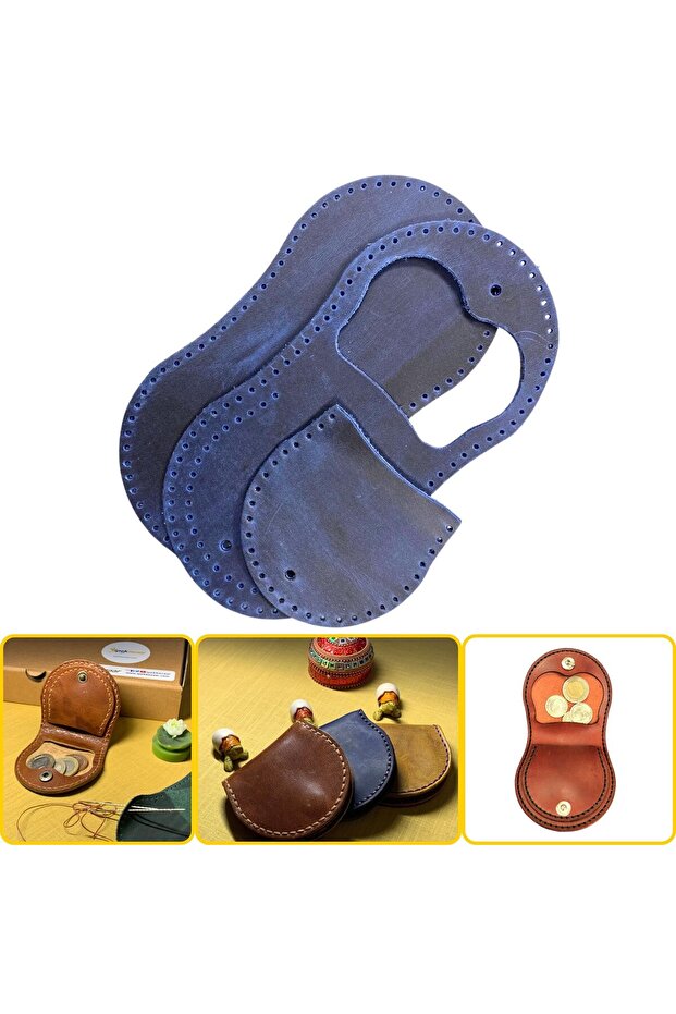 DIY Side Coin Leather Wallet Making Kit, DIY Handmade Wallet Card Holder Kit