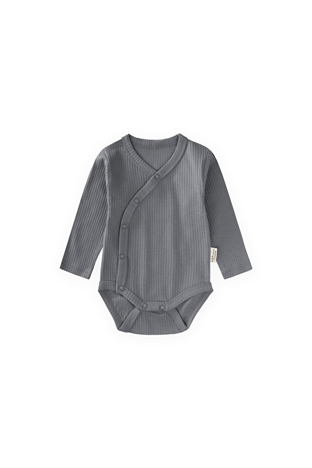 Double-Breasted Bodysuit 0-18 Months Gray