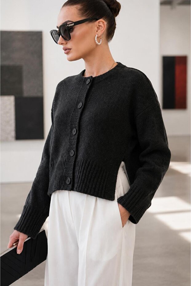 Women's Button Closure Knitwear Knitted Cardigan 265032 -