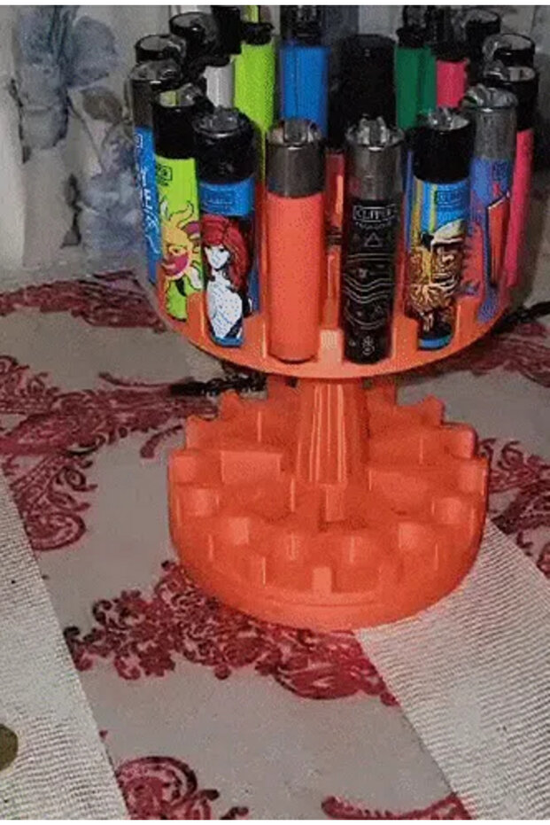 Rotating Lighter Stand Lighter Holder Lighter Organizer Desktop Stand