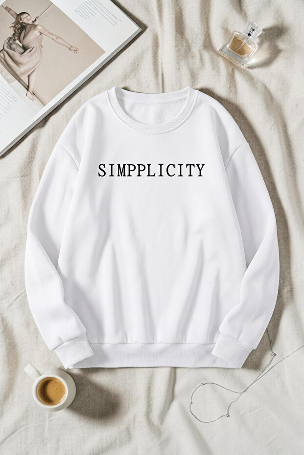 Unisex Simppli City Printed Crew Neck Sweatshirt